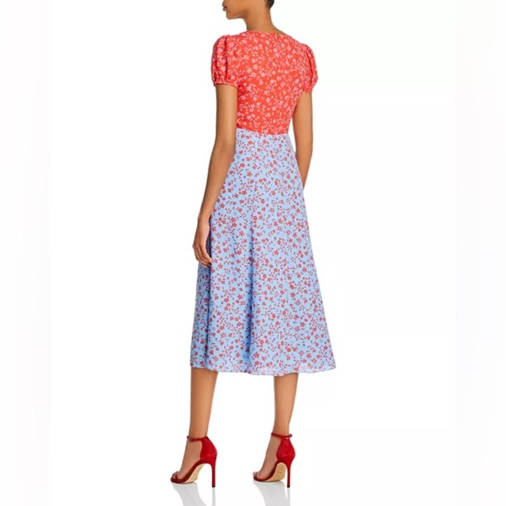 NWT Likely Raffa Printed Dress in Blue/Red Floral - 10 - Picture 2 of 8